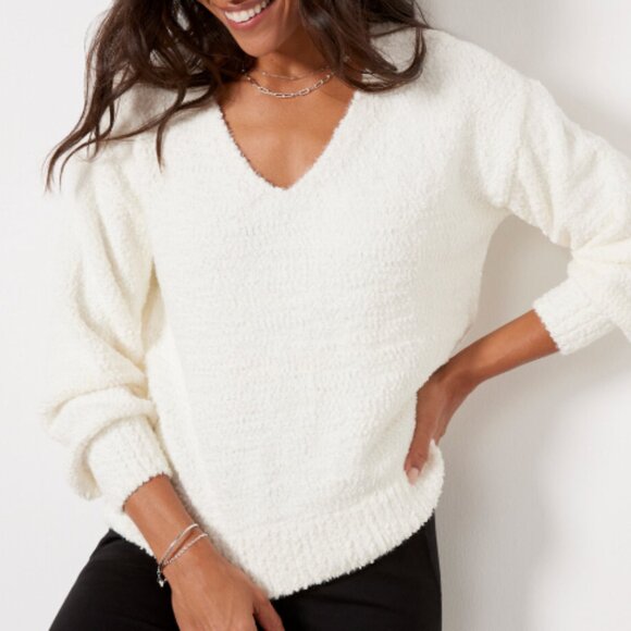 Sanctuary Bliss Cozy Soft V-Neck Pullover Sweater - Picture 1 of 4